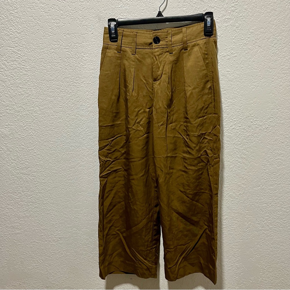 Banana Republic Brown Wide Leg Lyocell Trouser Pants
